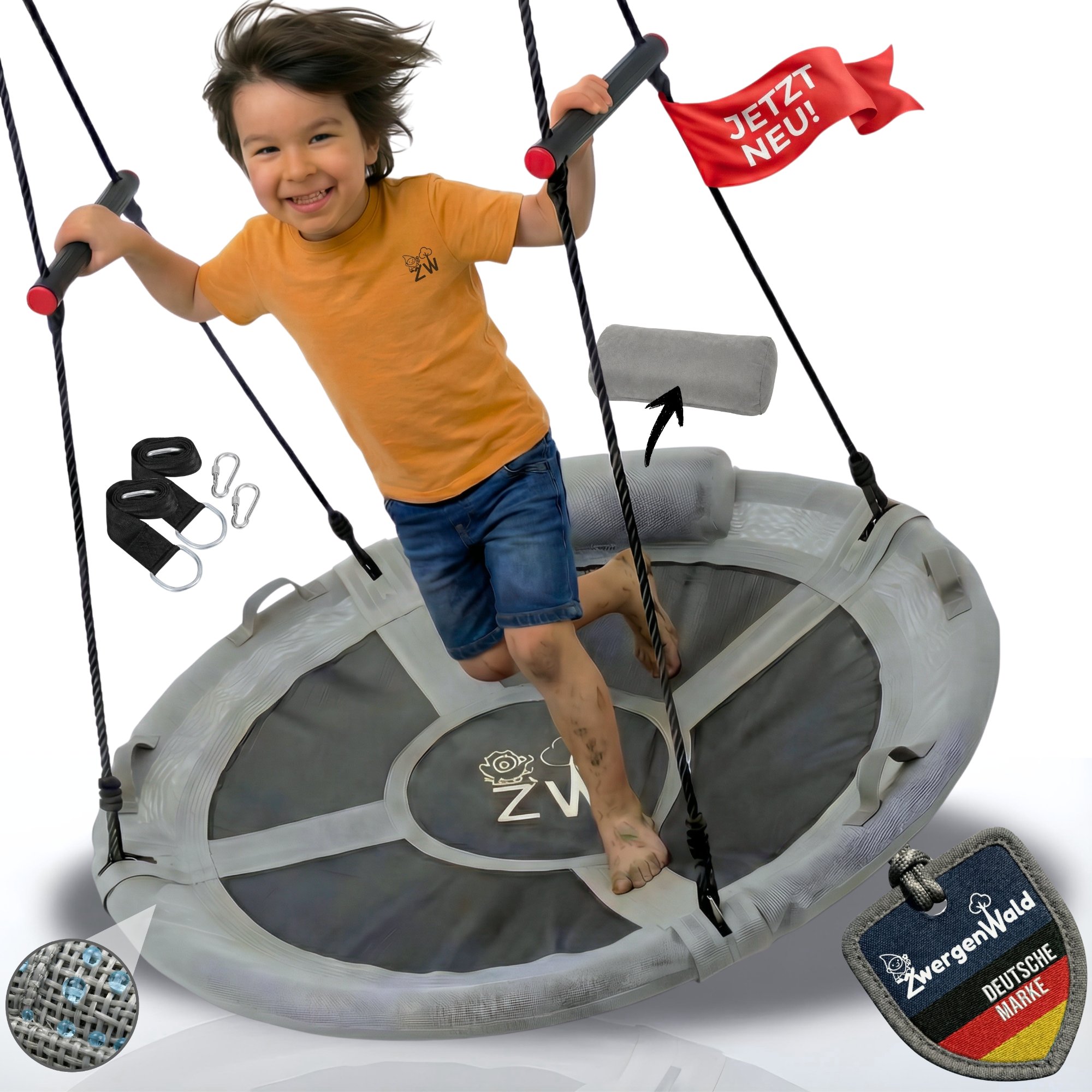 Zwergenwald Nestschaukel Grau