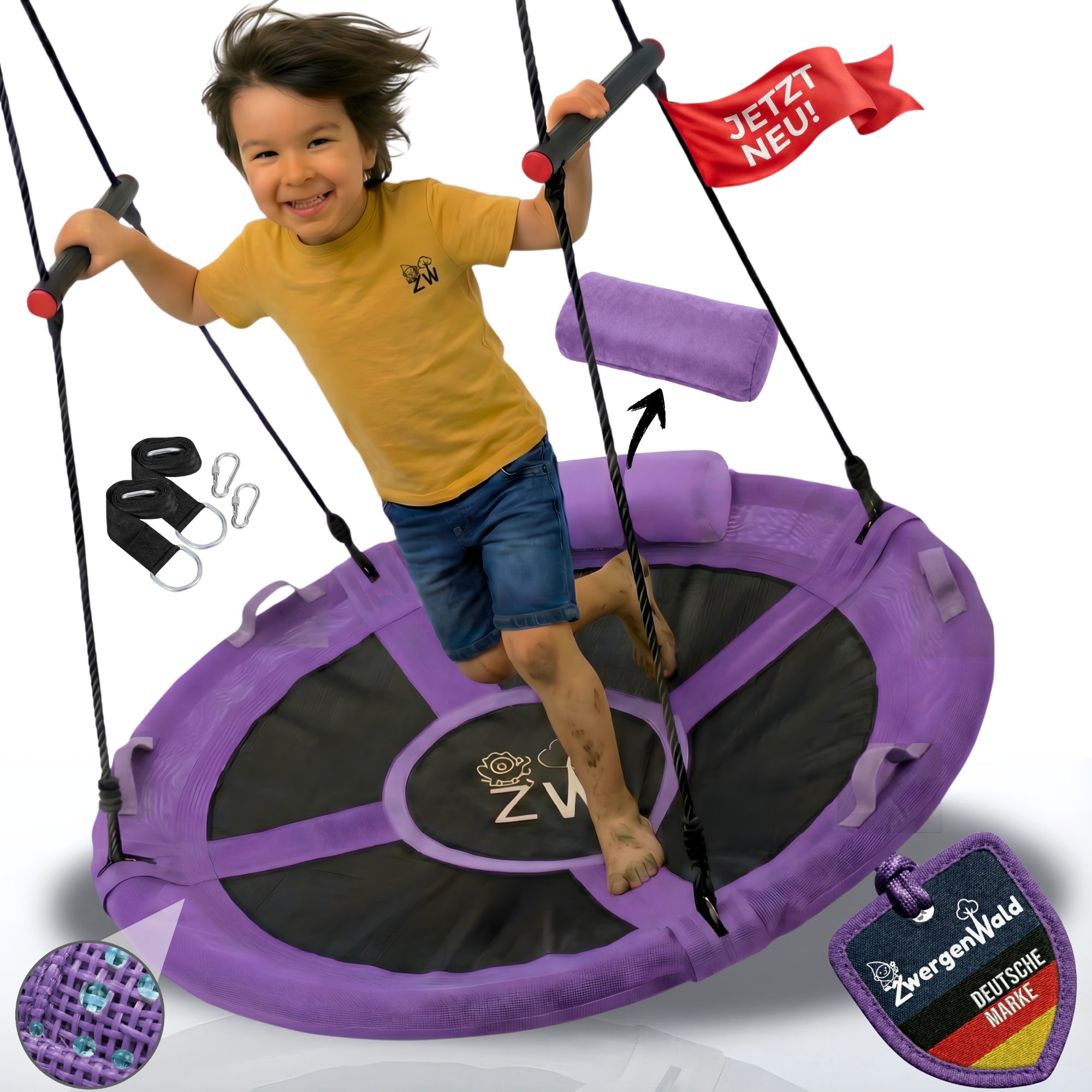 Zwergenwald Nestschaukel Lila