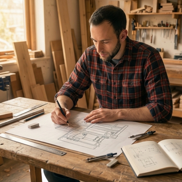 Janine prüft natürliche Materialien für Zwergenwald